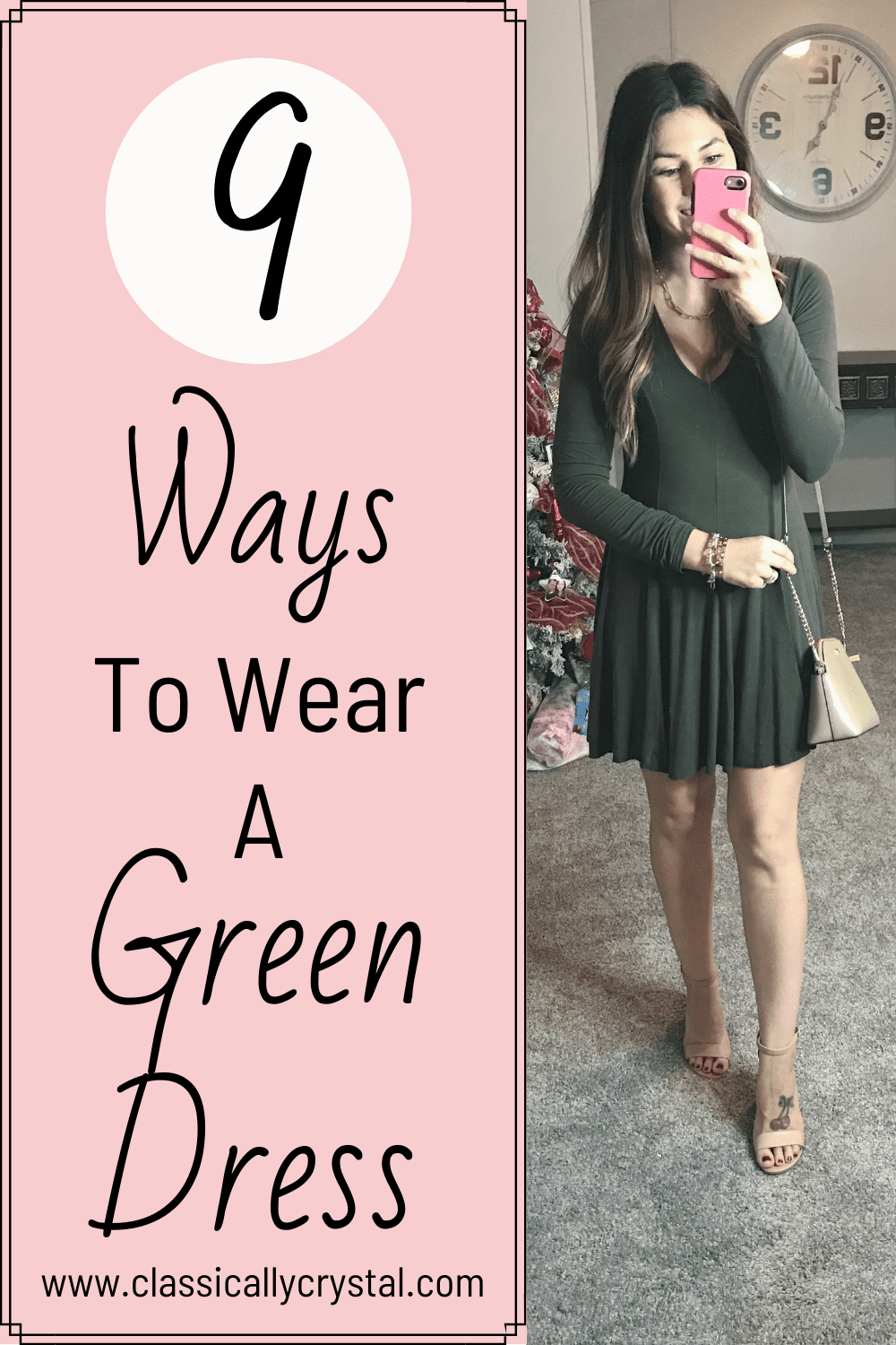 How to wear a green bag